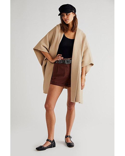 Free People Multicolor All I Need Cozy Hooded Kimono At In Sand