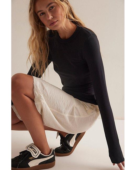 Intimately By Free People Black So Soft Seamless Modal Long Sleeve By