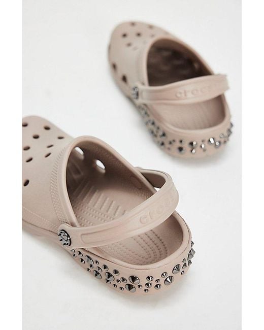 CROCSTM White Studded Classic Clogs