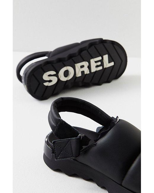 Sorel Black Viibe Slingback Sandals