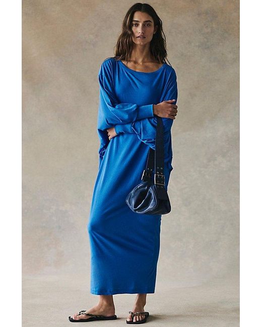 free-est Blue Lifestyle Maxi Dress By