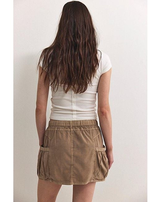Free People Brown We The Free Play It Cool Mini Skirt