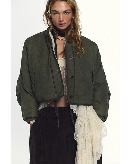 Free People Multicolor Hawthorne Reversible Cocoon Jacket
