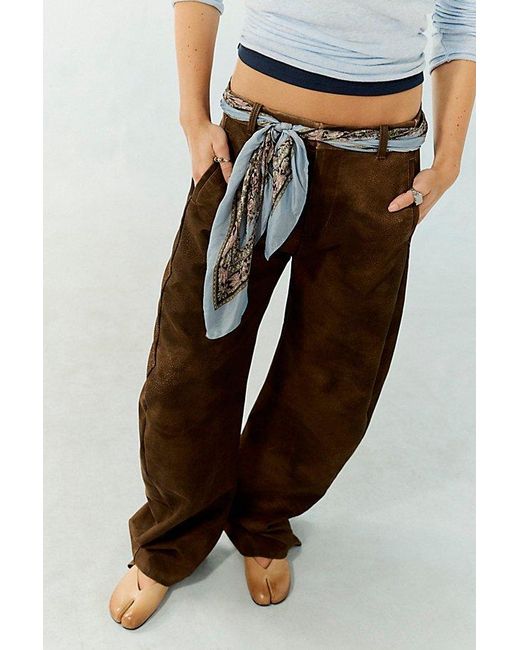 Free People Multicolor We The Free Spotlight Vegan Suede Trousers