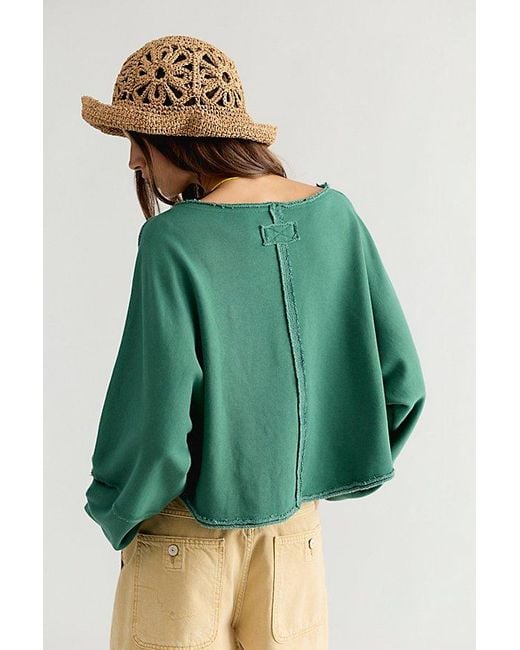 Free People Green To The East Pullover