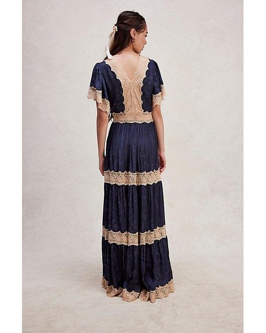 Spell Multicolor Ocean Gown At Free People In Darkest Sapphire, Size: Xs