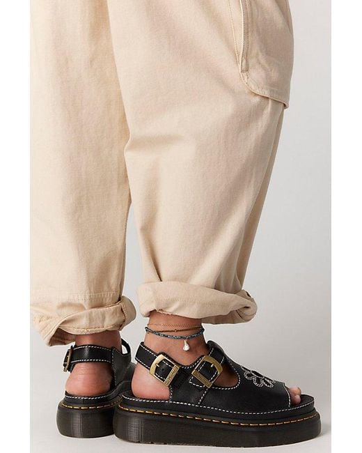 Dr. Martens Blue Dunnet Flower Sandals By