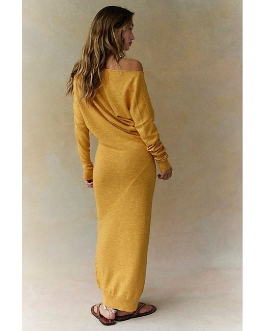 free-est Natural Hollis Sweater Midi Dress By