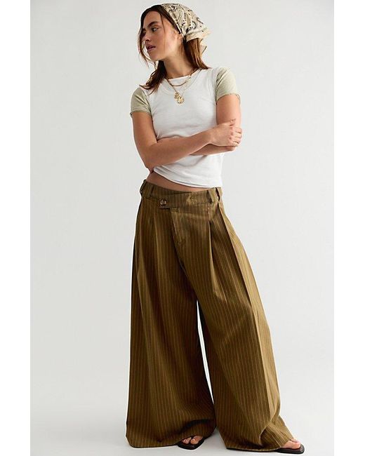 Free People Natural Porter Crossover Trousers