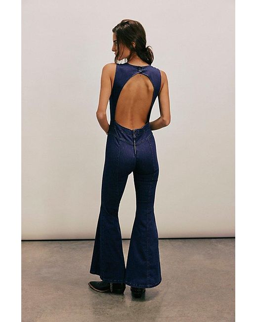 Free People Blue We The Free Cayenne Jumpsuit
