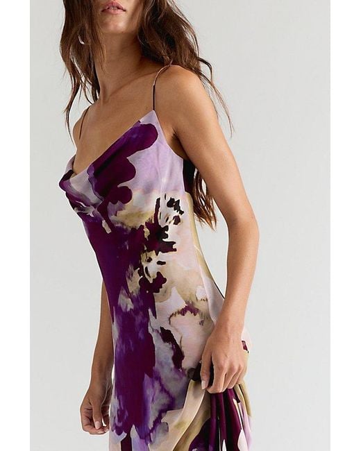 Shona Joy Purple Gia Bias Maxi Dress