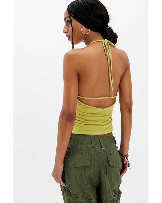 Free People Green Toni Beaded Tank Top