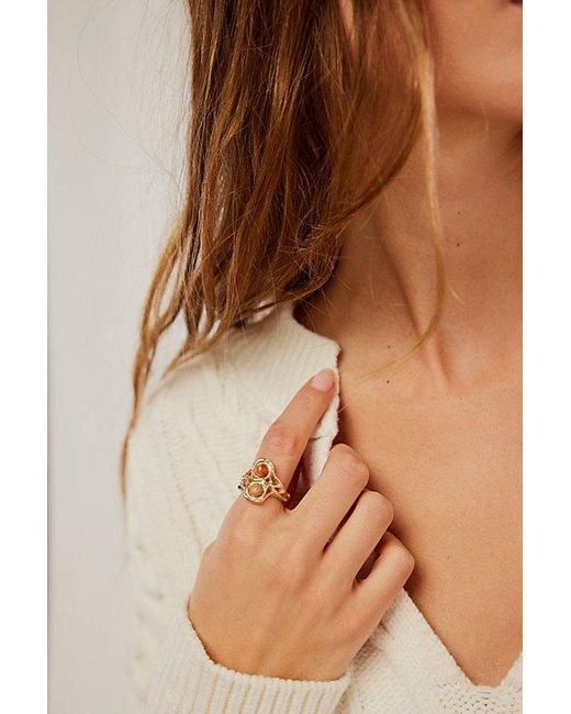 Free People Brown Molten Ring