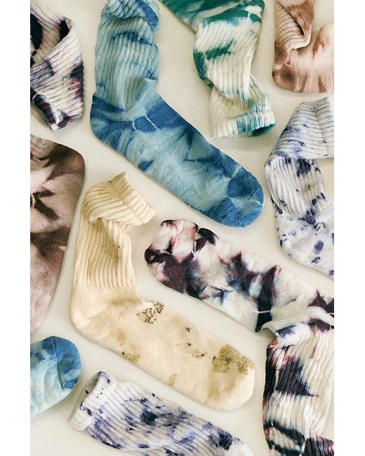 American Trench Pink Natural Tie-Dyed Socks By