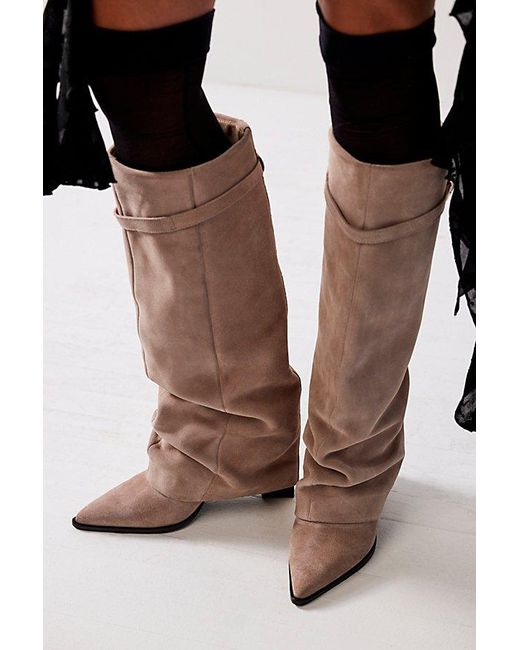 Free People Red Felicity Foldover Boots