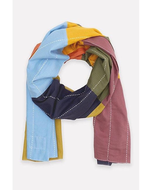 Anchal Multicolor Checkered Long Scarf