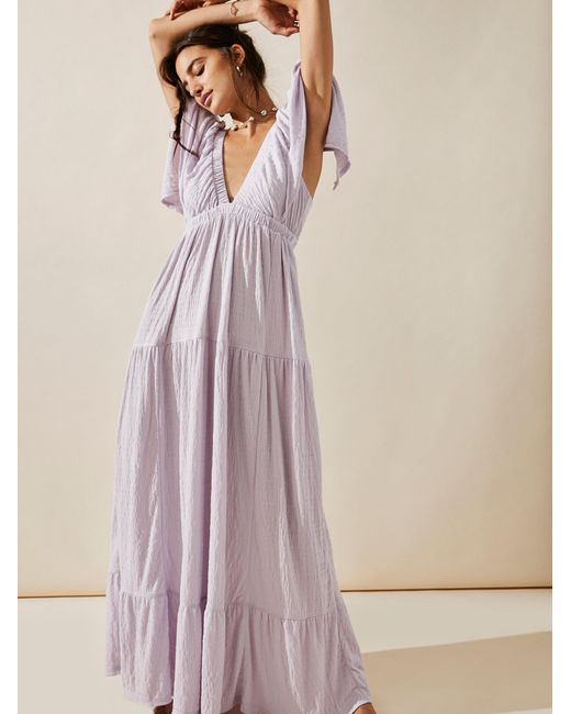 Free People La La Maxi Dress in Natural Lyst