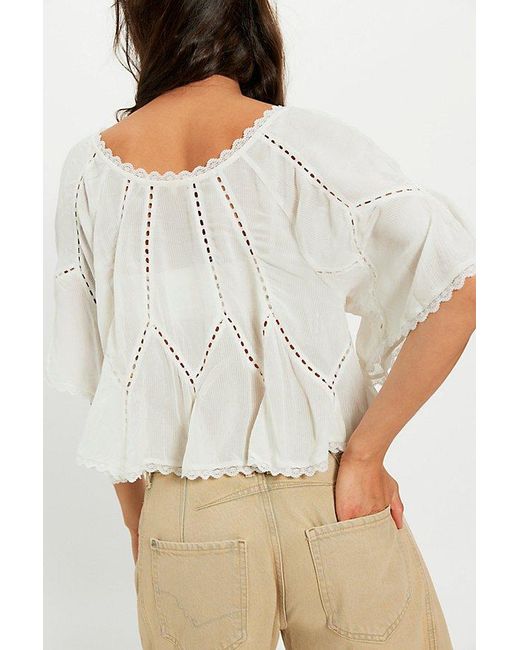 Free People Black Michelle Blouse