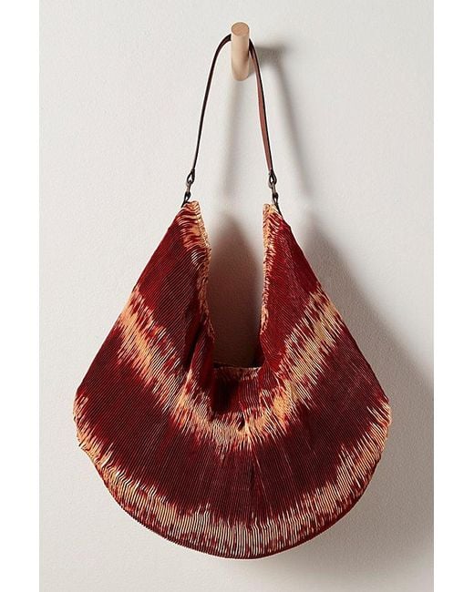 Free People Red Piper Plisse Tote