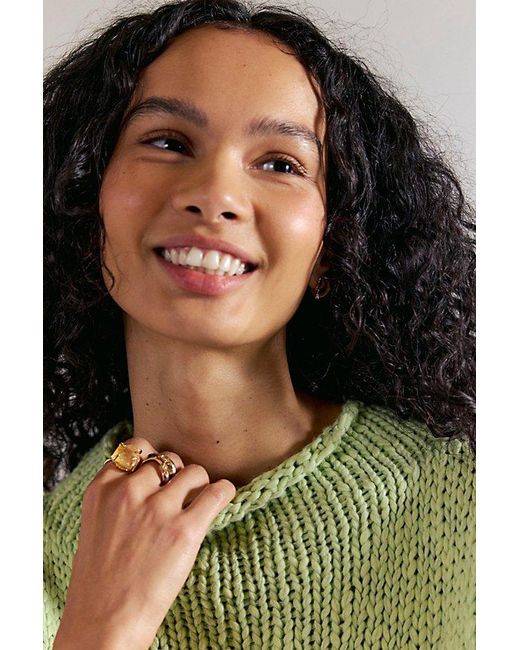 Free People Green Opal Rollneck Knit Jumper