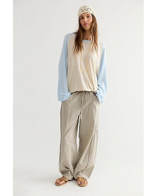 Free People Natural We The Free First Base Long Sleeve Tee