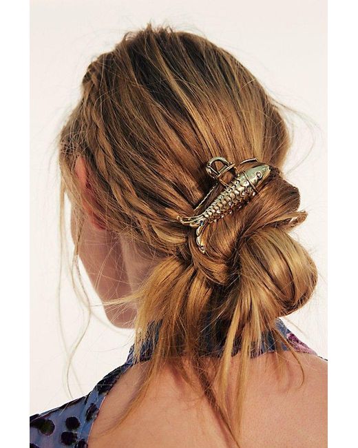 Free People Brown Modern Metal Claw Clip