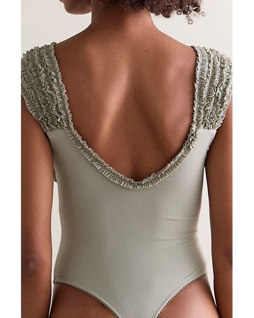 Intimately By Free People Brown Party Favor Bodysuit By