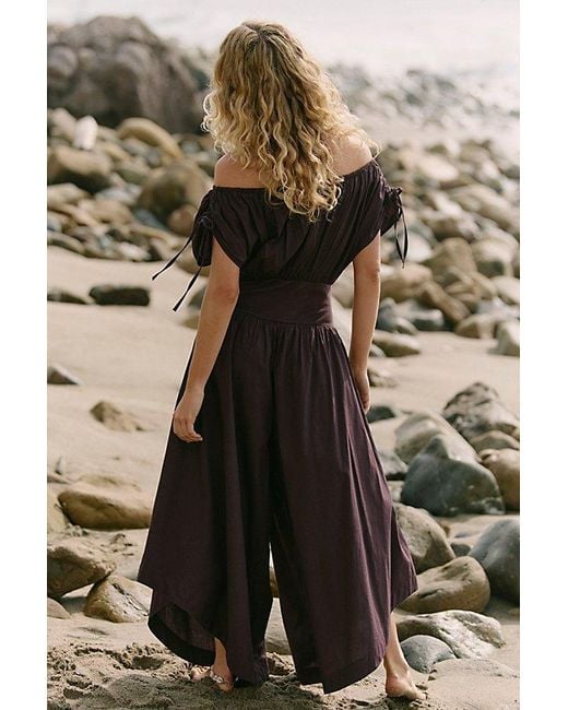 free-est Black Ambrose Cotton One-Piece Jumpsuit By