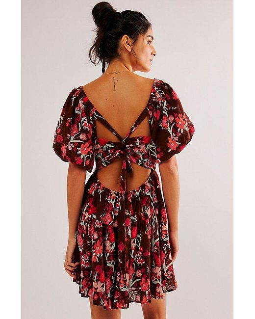 Free People Red Perfect Day Printed Dress