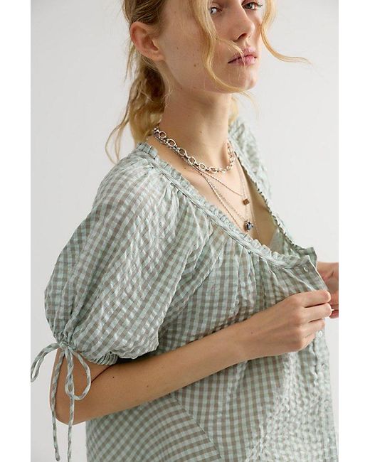 Free People Multicolor Farley Gingham Tunic
