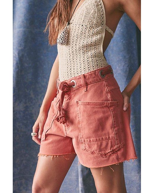 Free People Multicolor Moxie Barrel Shorts