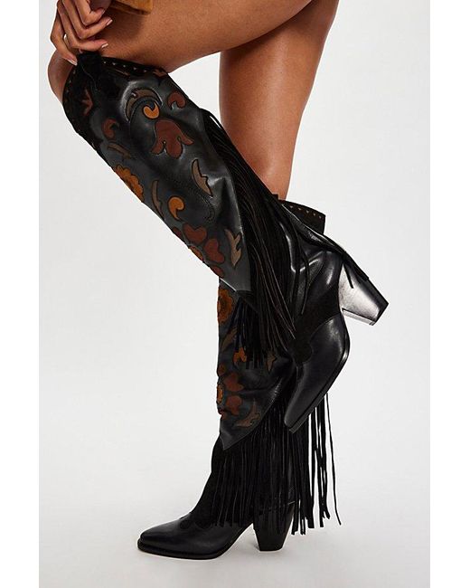 Spell Black Sannah Fringe Boots