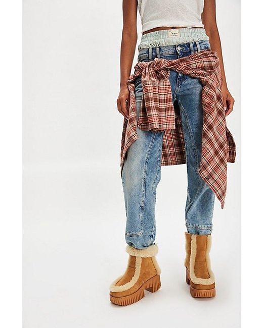 4Ccccees Blue Plia Platform Boots
