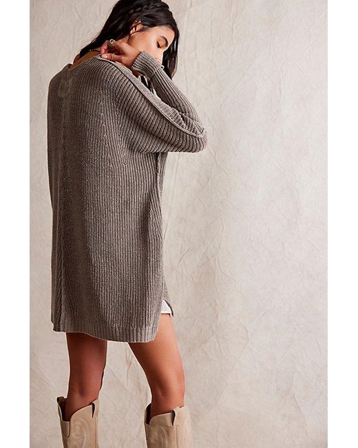 Free People Brown We The Free Jamie V-neck Sweater