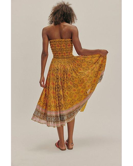 Free People Natural Fp One Ravenna Printed Convertible Maxi Skirt