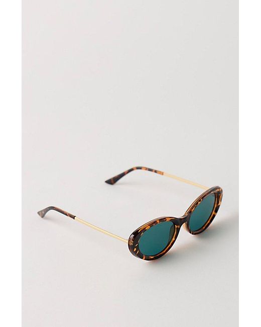 Free People Orange Mae Oval Sunglasses