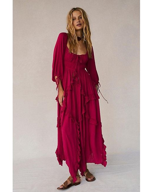 Free People Red In Your Dreams Maxi