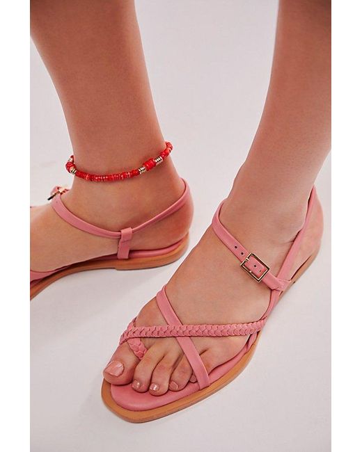 Free People Red Sunny Days Sandals