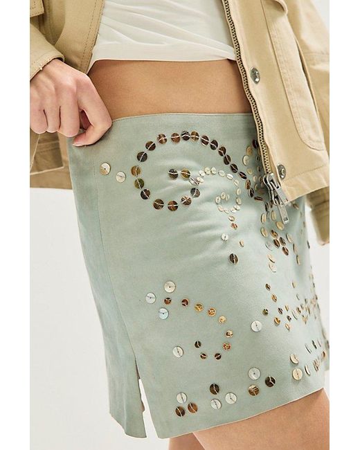 Nigel Preston Multicolor Grace Suede Mini Skirt