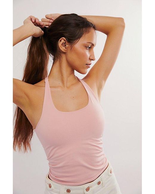Intimately By Free People Pink Clean Lines Racerback Cami