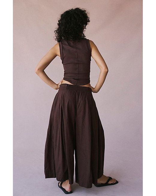 Free People Brown Go To Town Culotte Pants