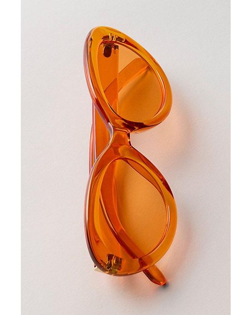 Free People Orange Birdie Cat Eye Sunglasses