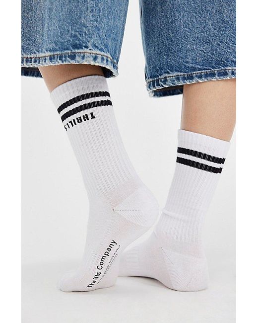 Thrills White Minimal 5 Pack Socks