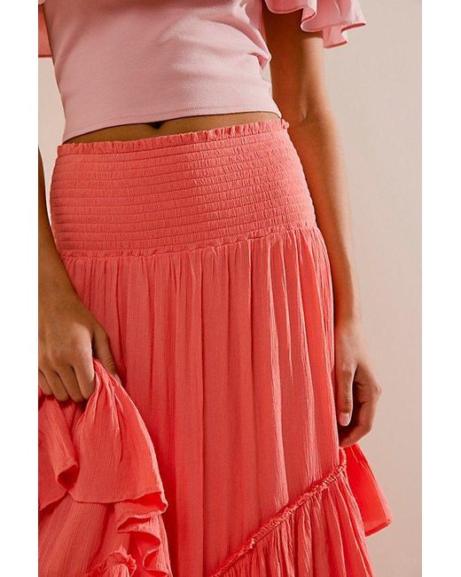 Free People Red The Convertible Skirt