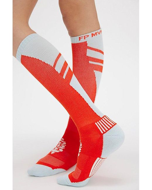 Fp Movement Red Buti Compression Socks