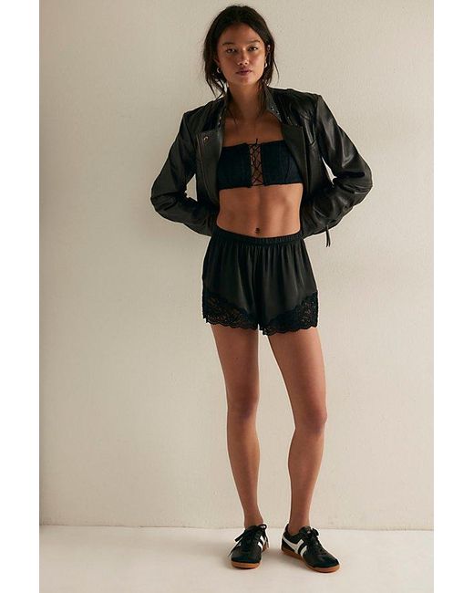 Intimately By Free People Black Billie Longline Corset Bra By