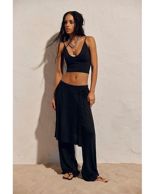 free-est Blue Gauzy Knit Skants Top By