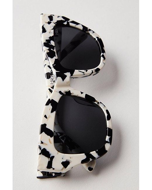 Free People Black Decker Cat Eye Polarized Sunglasses At In Cookies And Cream