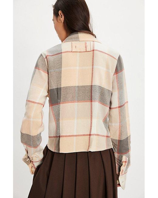 Free People Natural Winnie Plaid Shirt