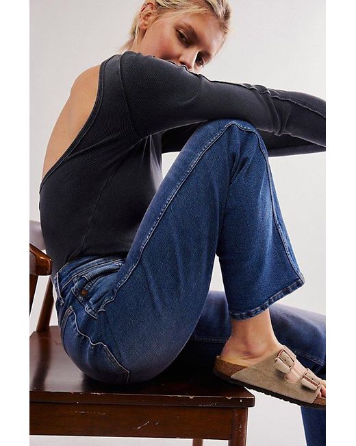 Re/done Blue '90S High-Rise Loose Jeans
